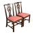 Stickley Georgian Carved Mahogany Side Chairs or Dining Chairs, Pair For Sale
