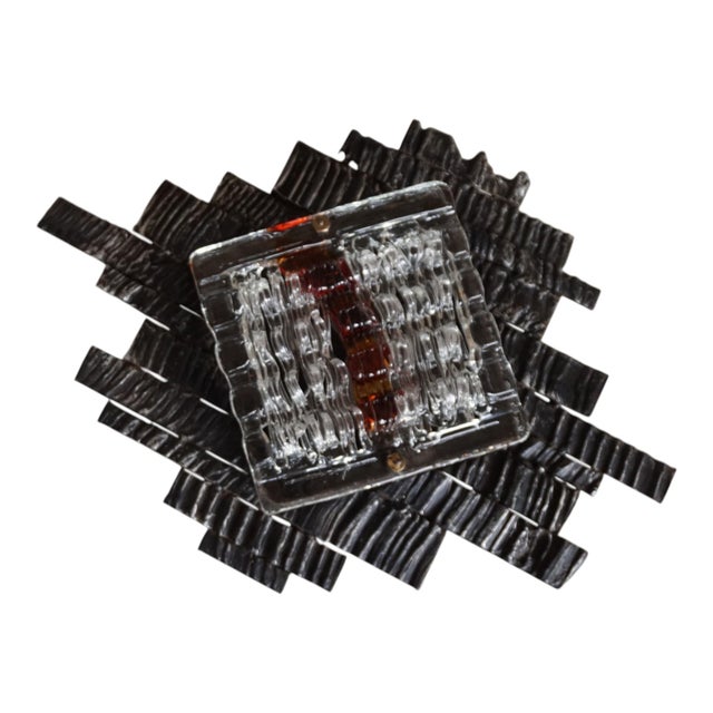 Poliarte Brutalist Wall Lamp by Albano Poli for Poliarte, 1970 For Sale - Image 4 of 18