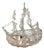 Italian Vintage Venetian Style Lucite Crystal Ship Motif Chandelier For Sale