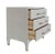 Worlds Away Matthew Izzo Home Amber Light Gray Shagreen Three Drawer Side Table With Acrylic and Antique Brass Drawer Pulls For Sale - Image 4 of 7