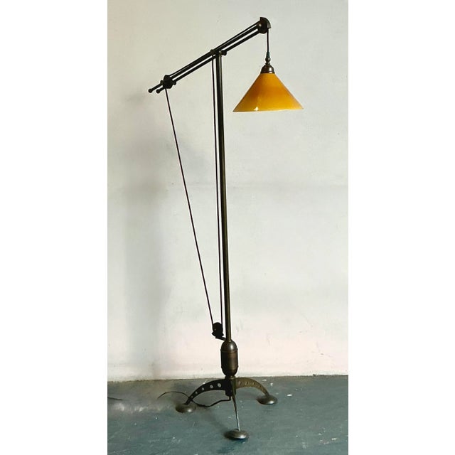 Baker Furniture Company Vintage Boho Baker MRL 191 Counterbalance Floor Lamp For Sale - Image 4 of 6