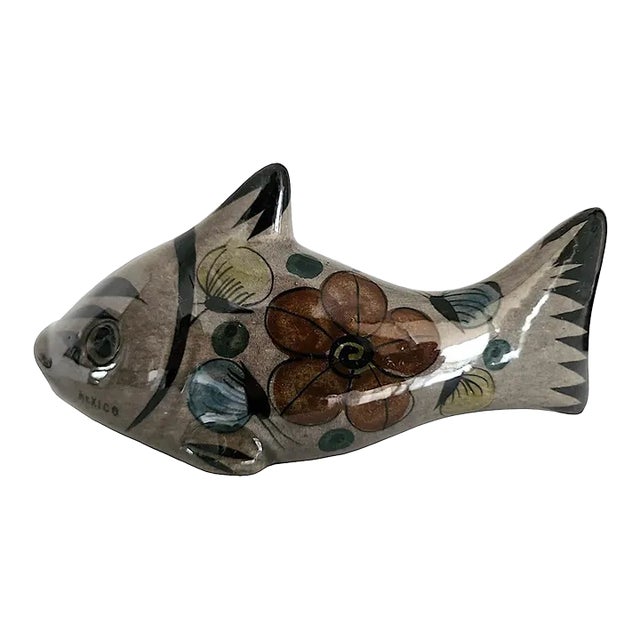 1970s Tonala El Palomar Ceramic Fish Figurine For Sale