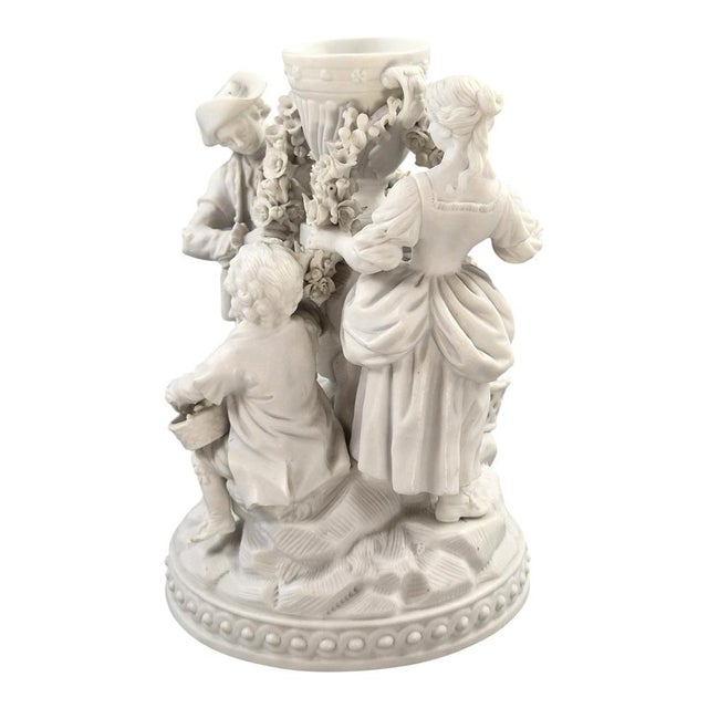 A decorative nineteenth-century vieux paris biscuit porcelain centrepiece group dating to circa 1850-1870. The scene...
