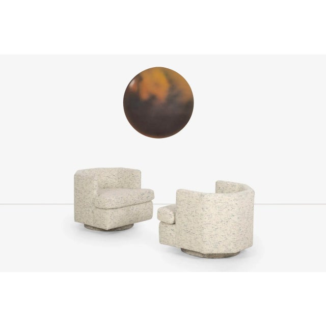 Pair of Hexagonal Swivel Lounge Chairs Attributed to Harvey Probber For Sale - Image 12 of 12