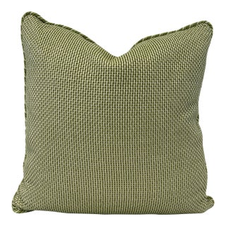 Woven Basketweave 20” Feather/Down Pillow For Sale