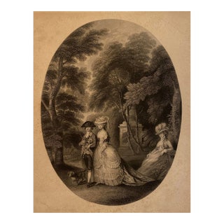 Antique Thomas Gainsborough Engraving the Walk at Kew For Sale
