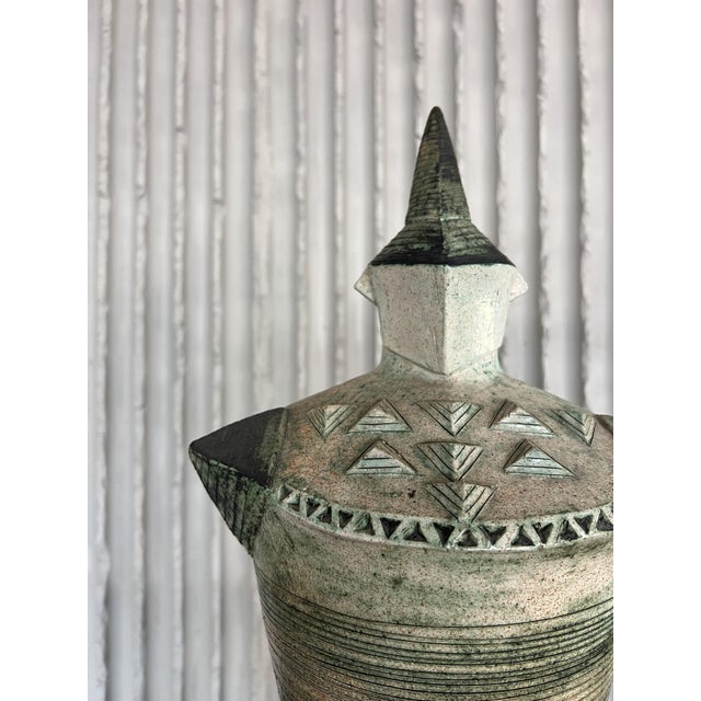 Large Sculptural Ceramic Chess Set from Maria Kenarova, Set of 32 For Sale - Image 3 of 18