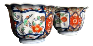 Japanese Yunomi Teacups in Arita Porcelain, 1950s, Set of 2