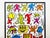 This Keith Haring Estate rare vintage 1999 offset lithograph print custom framed collector's Pop Art poster " Untitled 84...