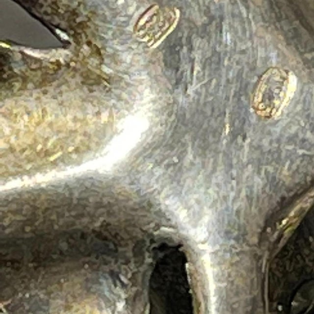 Mid-Century Silver Enamelled Orchid or Iris Flower Brooch For Sale - Image 14 of 15