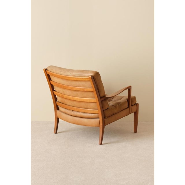 Animal Skin Vintage Model Löven Easy Chairs by Arne Norell, 1960s, Set of 2 For Sale - Image 7 of 9