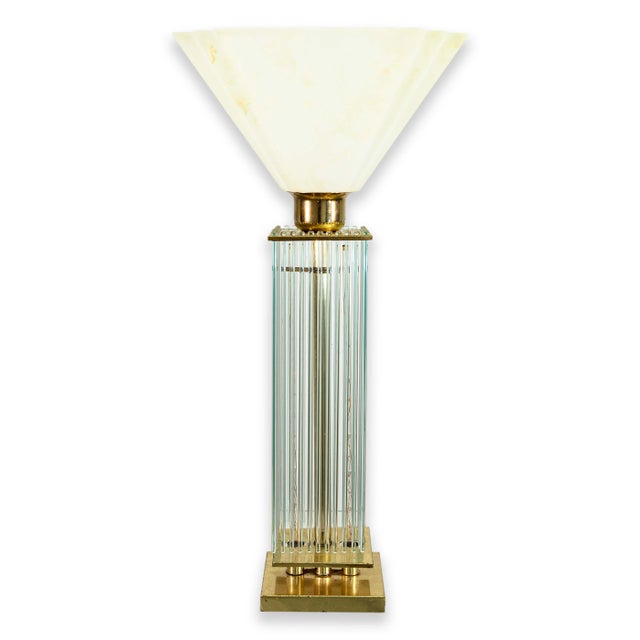 Pair of 1960s Liteline Chicago Brass and Glass Mid Century Modern Table Lamps For Sale - Image 9 of 12