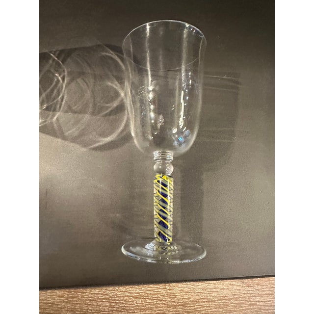Vintage Air Twisted Stemed Wine Glasses by Nadal - Set of 4 For Sale - Image 4 of 8