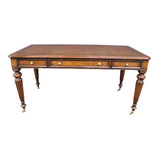 Lloyd Buxton Sheraton Style Leather Top Desk For Sale