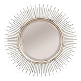 Mid 20th century Extra Large Brutalist Sunburst Mirror For Sale