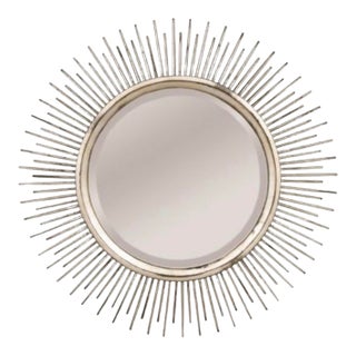 Mid 20th century Extra Large Brutalist Sunburst Mirror For Sale