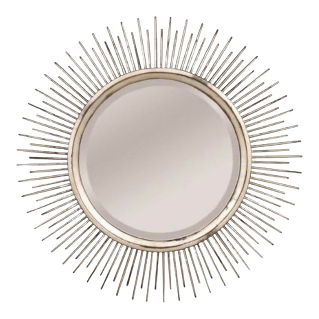 Mid 20th century Extra Large Brutalist Sunburst Mirror For Sale