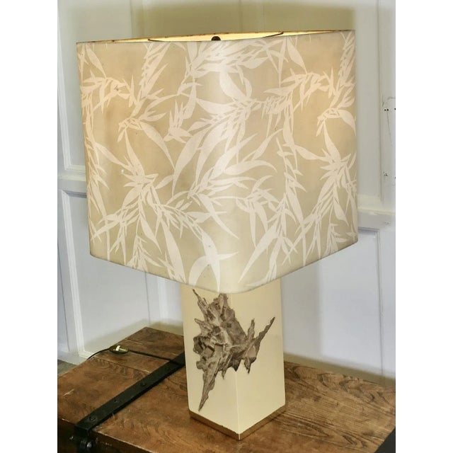 Cream Vintage Colorado Table Lamp by Philippe Cheverny, 1980s For Sale - Image 8 of 13
