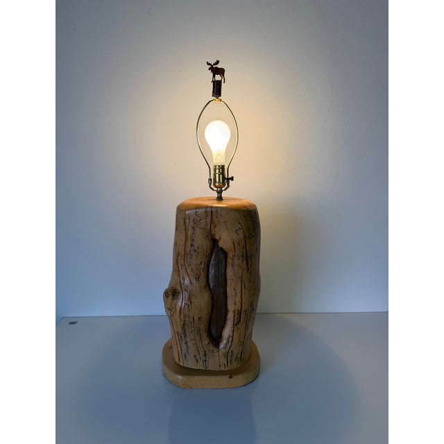 Copper Vintage Rustic Adirondack South Western Style Table Lamp - With Copper Shade & Moose Finial For Sale - Image 8 of 15