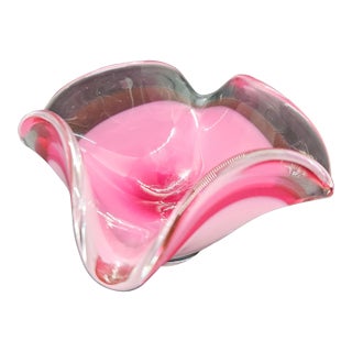 Modernist Coquille Art Glass for Flygsfors Sweden, Made in 1962/Signed For Sale