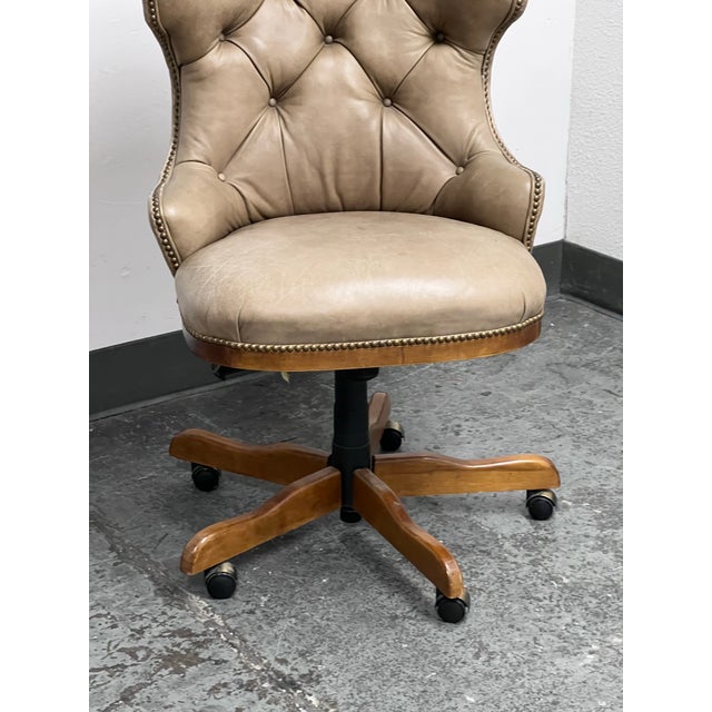 Century Furniture Century Furniture Camden Leather Office Chair For Sale - Image 4 of 12