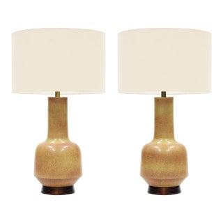 Pair of Vintage Mid Century Ceramic Table Lamps by David Cressey For Sale
