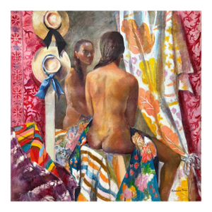 Mid Century Oil Painting on Canvas by Blanch Fried