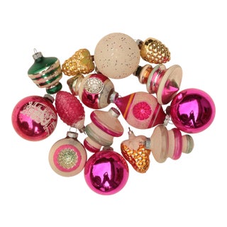 Shiny-Brite Assorted Christmas Ornaments - 15 Pcs. For Sale