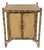 1970’s Faux Tortoiseshell Bamboo Herringbone Rattan Cabinet - Newly Painted For Sale