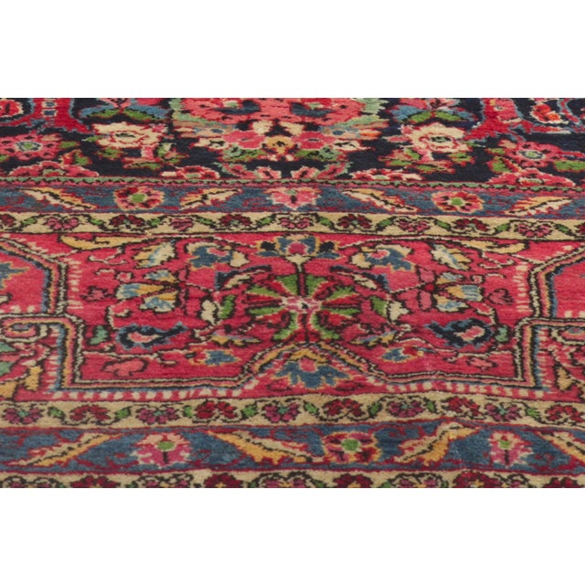 Navy Blue Antique Persian Malayer Rug, 12'08 X 20'05 For Sale - Image 8 of 12