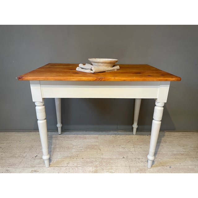 Brown Antique Table in Fir, 1890s For Sale - Image 8 of 8