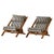 Mid-Century Lounge Chairs in Pine and Striped Cotton Canvas, Denmark, 1970s, Set of 2 For Sale - Image 17 of 17