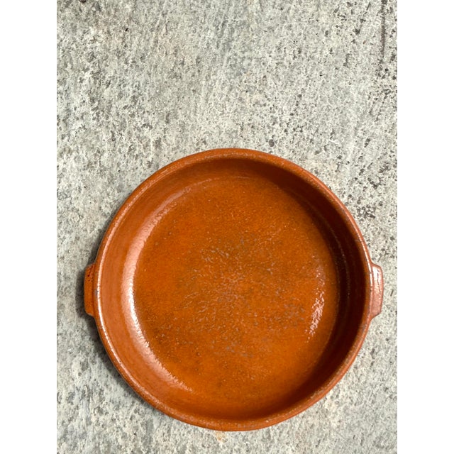 Late 20th Century Vintage Boho Glazed Ceramic Tray For Sale - Image 5 of 8