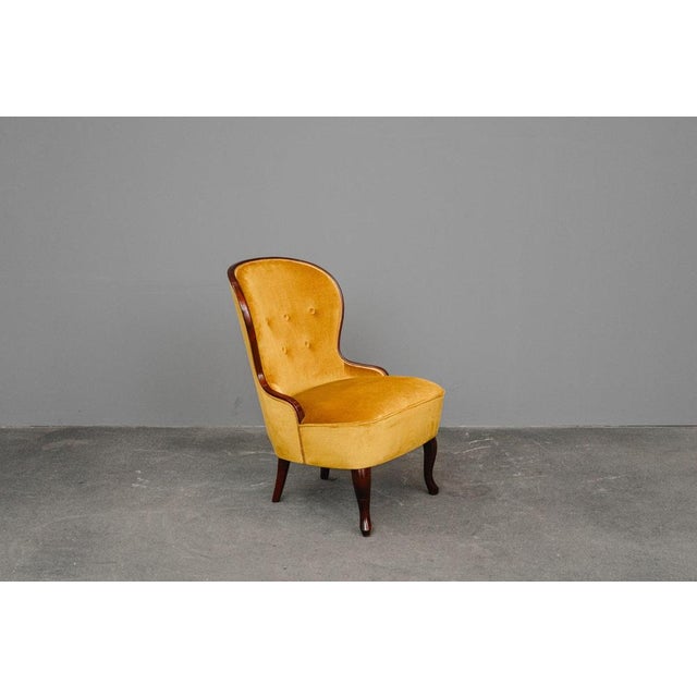 Mid-Century Armchairs in Yellow, Mid-20th Century, Set of 2 For Sale - Image 4 of 18