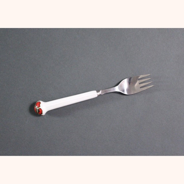 1970s Boho Chic Denby Regency White Jewel Flatware - Forks For Sale - Image 12 of 12