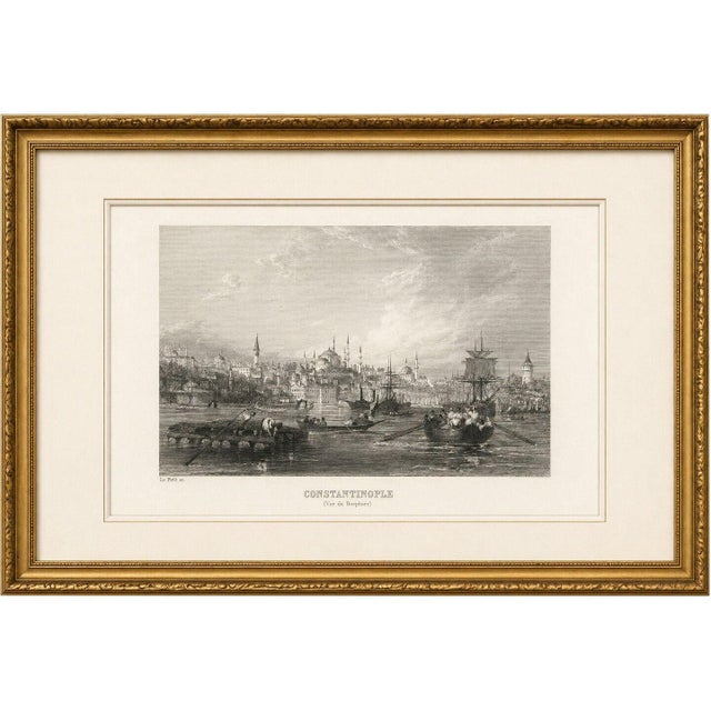 After Le Petit, Constantinople Bosphorus View, Ottoman Istanbul Panorama, 1860, Print For Sale - Image 9 of 9