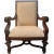Vintage Hand-Carved Mahogany Upholstered Arm Chairs With Rolled Arms - A Pair For Sale - Image 4 of 16