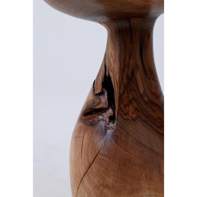 Sculptural Side Table in Walnut by Logniture For Sale - Image 12 of 14