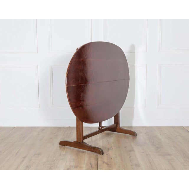 Wood 19th Century French Mahogany Winegrower’s Tilt-Top Table from Burgundy For Sale - Image 7 of 17