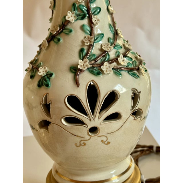 The Marbro Lamp Company Pair of 1940s Early Marbro Porcelain Table Lamps For Sale - Image 4 of 11