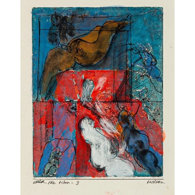 Film Room 3 - Original Etching by Sergio Barletta - 1980s 1980s For Sale