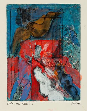 Film Room 3 - Original Etching by Sergio Barletta - 1980s 1980s