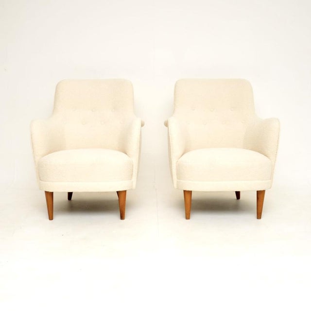 Wood Vintage Swedish Samsas Armchairs from Carl Malmsten, 1960s, Set of 2 For Sale - Image 7 of 7