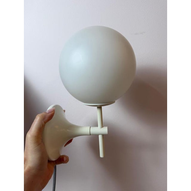 2000 - 2009 White Opal Glass Wall Lamp by Max Bill for Temde For Sale - Image 5 of 11