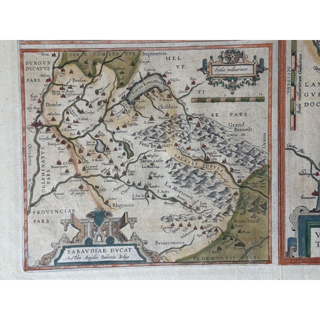 Hand-Colored Atlas Map of Gallia Narbonensis by Abraham Ortelius, 1600 For Sale - Image 6 of 18