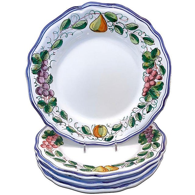 Traditional Frutta Dinner Plates, Simplified - Set of 4 For Sale - Image 3 of 3