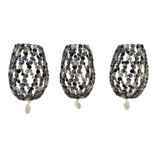 Contemporary Crystal Pendants Attributed to Swarovski Schonbek- Set of 3 For Sale