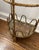 Mid Twentieth Century Hollywood Regency Twisted Metal Rope and Tassel Petite Demilune Three Shelf Table For Sale - Image 4 of 8