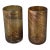 Late 20th Century Attributed Murano Art Glass Hand Blown Pair Tumblers Glasses Copper Gold Color For Sale