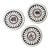 Late 20th Century Native American Acoma Pottery Coasters, Set of 3 For Sale
